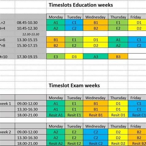 tijdsloten tue|Time slots .